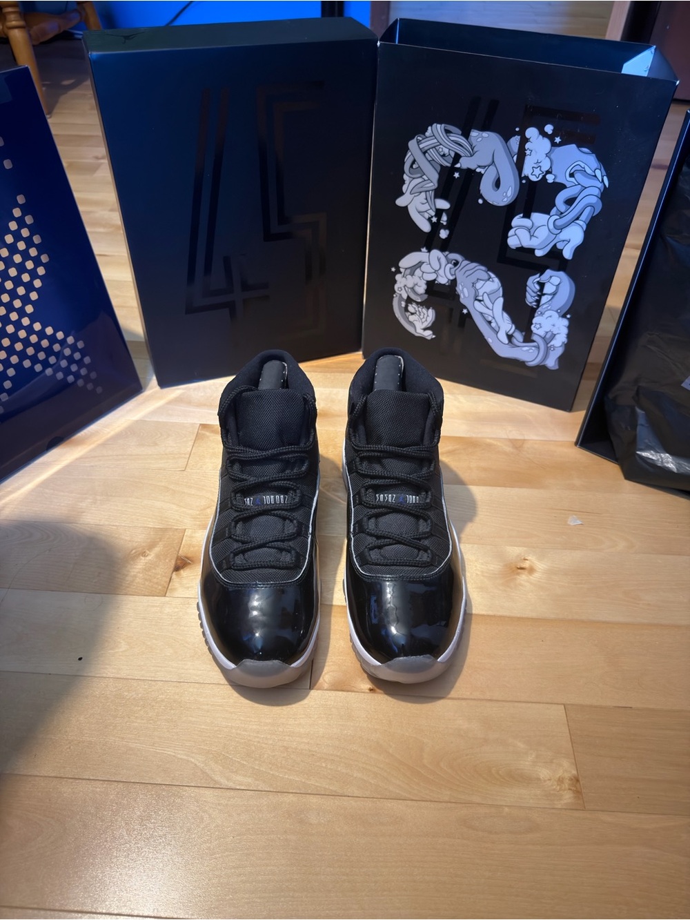 Jordan Men’s Retro 11 Black White Athletic Shoes